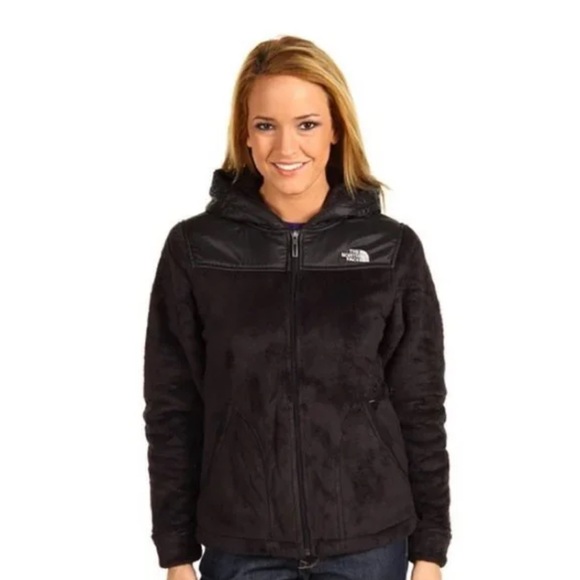 The North Face Women's oso hooded silken fleece full zip Jacket size medium - Picture 1 of 6